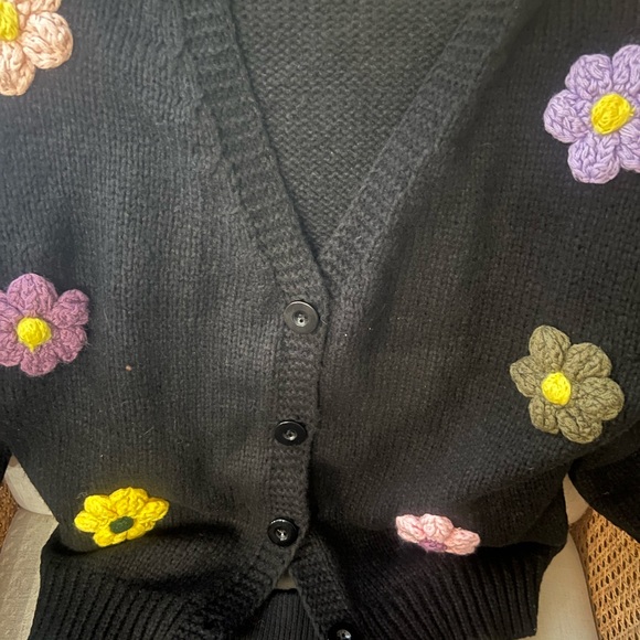 Embroidered Floral 3 Piece Matching Knit Set - Picture 2 of 10